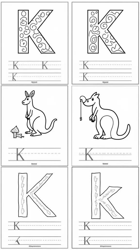 k is for coloring pages